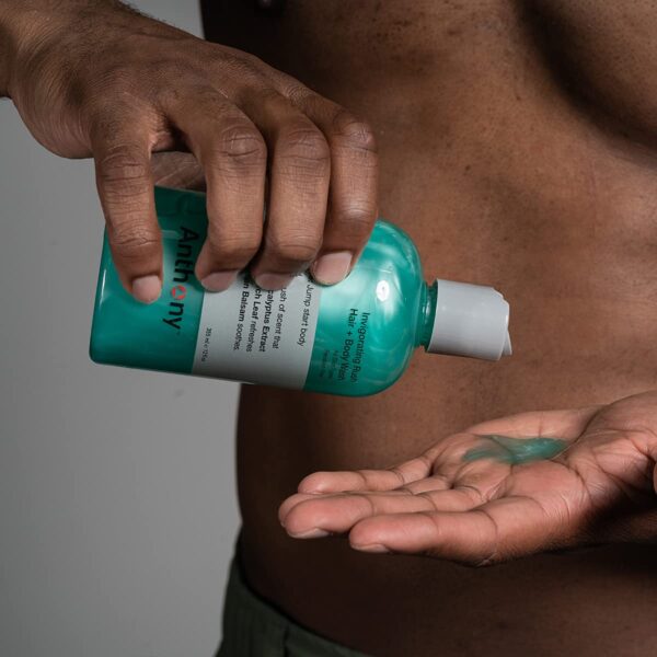 Anthony Mens Body Wash and Shampoo: Invigorating Rush 2-In-1 Liquid Gel Soap & Hair Shampoo ? Pine Wood Scent Contains Eucalyptus Extract, Canadian Ba - Image 2