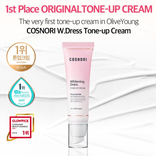 COSNORI W. Dress Tone-up Cream - Skin Radiance Face Moisturizer ? 24hr Lasting Hydrating & Sebum Control Face and Body ? Vegan, No Animal Tested ? Une - Image 2