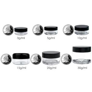 Beauticom 12 Pieces 7G/7ML (0.25oz) Black Sturdy Thick Double Wall Plastic Container Jar with Foam Lined Lid for Lotion, Creams, Toners, Lip Balms, Ma - Image 8