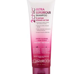 GIOVANNI 2chic Ultra-Luxurious Shampoo – Curly & Wavy Hair, Aloe Vera, Pro-Vitamin B5, Lauryl & Laureth Sulfate Free, No Parabens, Color Safe, Cherry