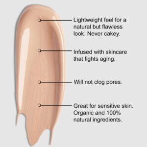 BaeBlu Organic Aloe-Based LUX Liquid Foundation, Natural Vegan Gluten-Free Made in USA, Nutmeg - Image 2