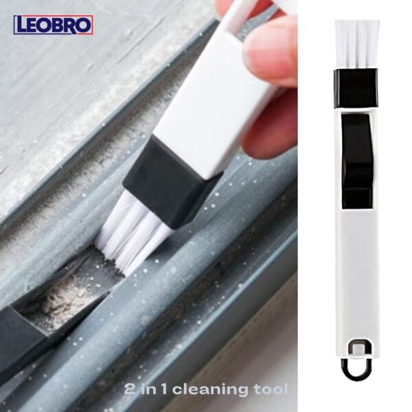 LEOBRO Hand-held Groove Gap Cleaning Tools Door Window Track Cleaning Brushes Air Conditioning Shutter Cleaning Brushes Pack of 4 - Image 3