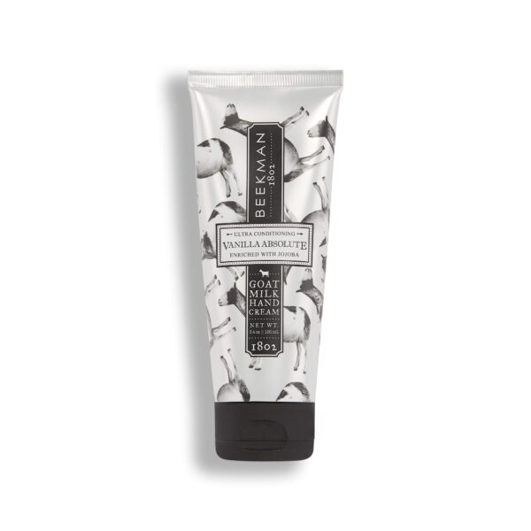 Beekman 1802 Pure Goat Milk Hand Cream, Vanilla Absolute - Scented - 3.4 oz - Moisturizing Lotion for Dry Skin - Anti-Aging Hydration - Good for Sensi