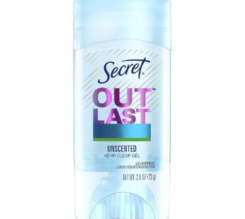 Secret Outlast Xtend Antiperspirant & Deodorant Clear Gel, Unscented 2.7 oz (Pack of 3)