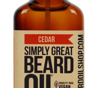 Simply Great Beard Oil – CEDAR Scented Beard Oil – Beard Conditioner 3 Oz Easy Applicator – Natural – Vegan and Cruelty Free Care for Beards – Gifts f