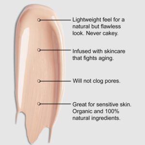 BaeBlu Organic Aloe-Based LUX Liquid Foundation, Natural Vegan Gluten-Free Made in USA, Cream - Image 2