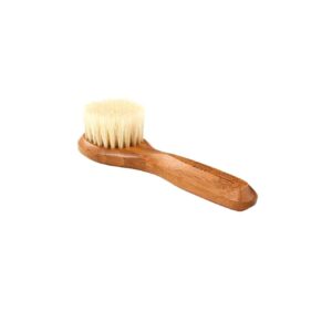 Facial Cleansing Brush - Natural Bristle Wood Handle - Image 1