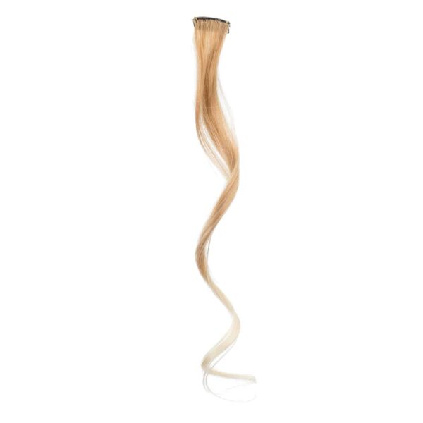 SWACC 12 Pcs Curly Wavy One Color Party Highlights Clip on in Hair Extensions Colored Hair Streak Synthetic Hairpieces (Ombre 12 Colors) - Image 7