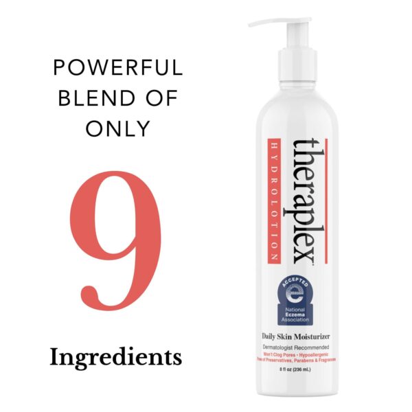 Theraplex Hydro Lotion (8 oz) - No Parabens or Preservatives, Noncomedogenic, and Hypoallergenic, Fragrance-Free, Dermatologist recommended - National - Image 6
