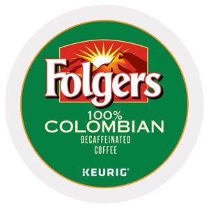 Folgers 100 percent Colombian Decaf single serve K-cup pods for Keurig brewers, 48 Count - Image 1