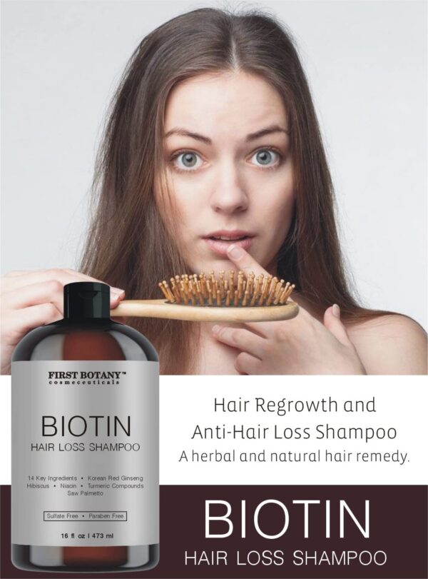 First Botany Cosmeceuticals, Hair Regrowth and Anti Hair Loss Shampoo 16 fl oz, with DHT blockers- Daily Hydrating, Detoxifying, Volumizing Shampoo Fo - Image 5