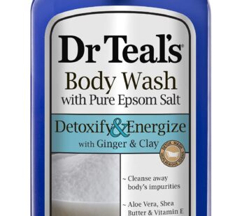 Dr. Teal’s Pure Epsom Salt Body Wash, Detox, 24 Fluid Ounce