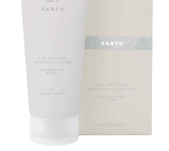 Zents Age Defying Probiotic Lotion (Earth Fragrance) Anti-Aging Body and Hand Cream with Organic Shea Butter & Hyaluronic Acid, 6.4 fl oz