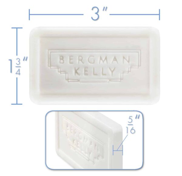BERGMAN KELLY Hotel Soap Bars (White Tea, 1 oz, 100 PK), Travel Size Luxury Bulk Amenities Bar Soap, Small Individually Wrapped Rectangular Soap, Smal - Image 3