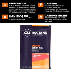 GU Energy Roctane Ultra Endurance Energy Drink Mix, Vegan, Gluten-Free, Kosher, 35mg of Caffeine, and Dairy-Free n-the-Go Energy for Any Workout, 10 S - Image 2