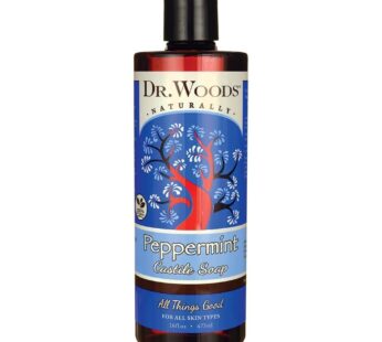 Dr. Woods Pure Peppermint Liquid Castile Soap, 16 Ounce