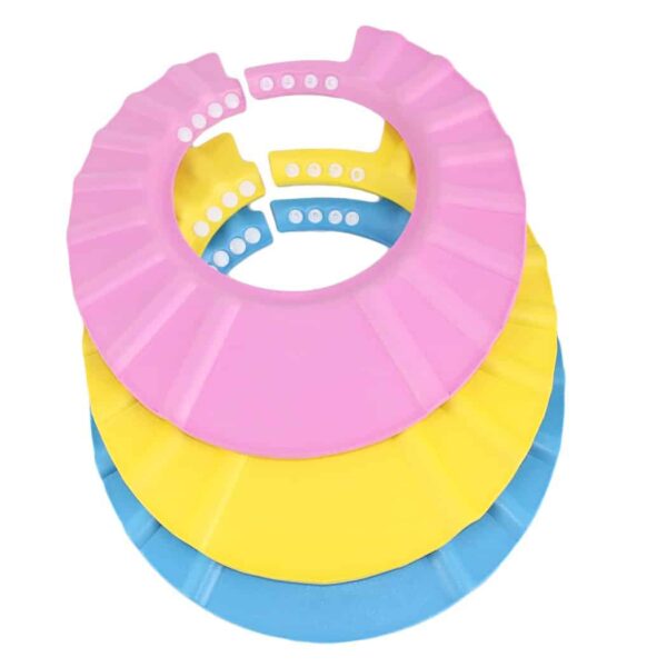 Dianoo Children Baby Kids Waterproof Bathing Cap Shampoo Shower Protect Hat Adjustable Set of 3 - Image 2
