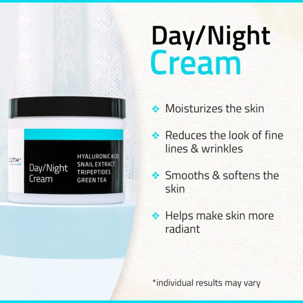 YEOUTH Day Night Cream for Face with Hyaluronic Acid, Snail Mucin and Copper Tripeptide, Moisturizer Face Cream, Hydrating Face Moisturizer for Women - Image 3