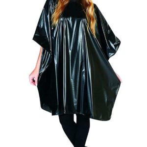 Betty Dain Jumbo Shampoo Cape, 45" W x 54" L, Waterproof and Stain-resistant Vinyl, Soft Nylon Neckband, Touch-and-close Fastener, Machine Washable, B - Image 1