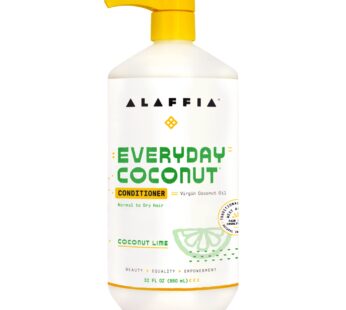 Alaffia Everyday Coconut Conditioner, Normal to Dry Hair, Moisturizing Support of Scalp and Hair with Ginger, Coconut Oil, and Shea Butter, Fair Trade