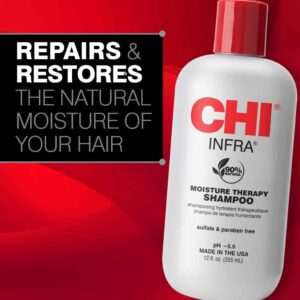 CHI Infra Shampoo, Gently Cleanses Scalp & Hair, Hydrating & Nourishing For All Hair Types, Designed for Heat Damaged Hair, Sulfate, Paraben, & Cruelt - Image 4