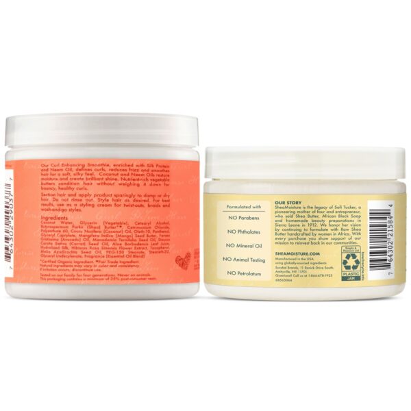 Shea Moisture Curly Hair Care Bundle ??Coconut & Hibiscus Curl Enhancing Smoothie & Jamaican Black Castor Oil Strengthen & Restore Leave-In Conditione - Image 2