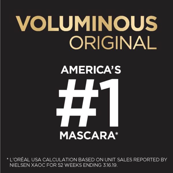 L'Oreal Paris Voluminous Original Mascara, Carbon Black, 3 Count - Image 2