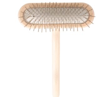 Chris Christensen Original Series 27 mm T-Brush – Dog & Cat Grooming Brush, Groom Like a Professional, Stainless Steel Pins, Lightweight Beech Wood Bo
