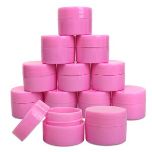 Beauticom 12 Pieces 7G/7ML (0.25oz) PINK Sturdy Thick Double Wall Plastic Container Jar with Foam Lined Lid for Powdered Eyeshadow, Mineralized Makeup - Image 2