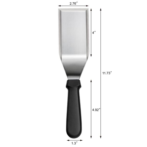 New Star Foodservice 36152 Plastic Handle Heavy Duty Hamburger Turner/Spatula with Cutting Edge, 11.5-Inch, Black - Image 2