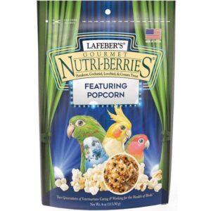 Lafeber's Popcorn Nutri-Berries for Cockatiels 4 oz bag - Image 1