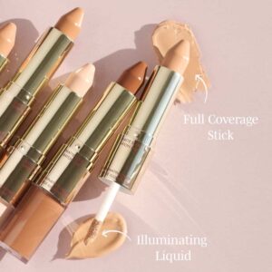 Wander Beauty Dualist Matte and Illuminating Concealer Makeup - Fair - Dual-Ended Matte Concealer Stick + Liquid Concealer - Full Coverage Concealer B - Image 2