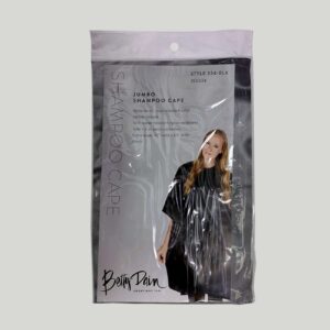 Betty Dain Jumbo Shampoo Cape, 45" W x 54" L, Waterproof and Stain-resistant Vinyl, Soft Nylon Neckband, Touch-and-close Fastener, Machine Washable, B - Image 3