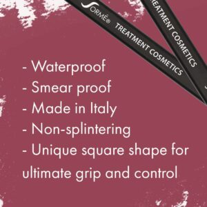 Sorme Waterproof Lip Liner - Non-splintering Smearproof Lip Liner - Revitalizing with Lecithin, Vitamins C and E - Image 2