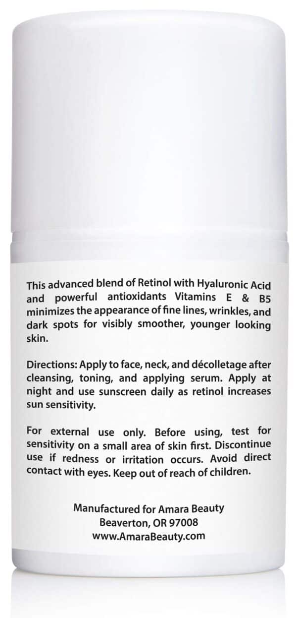 Retinol Cream for Face 2.5% with Hyaluronic Acid & Vitamins E & B5, 1.7 fl. oz. - Image 5