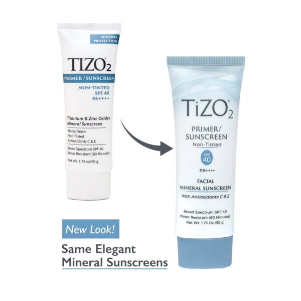 TiZO2 Facial Mineral Sunscreen and Primer, Non-tinted Broad Spectrum SPF 40 with Antioxidants, Sheer matte finish, Fragrance-Free, Oil-Free, Dermatolo - Image 4