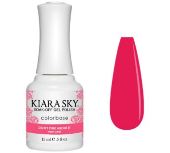 Kiara Sky Professional Nails Soak Off LED UV Gel Polish – Don’t Pink About It – Bright Neon Pink – G446