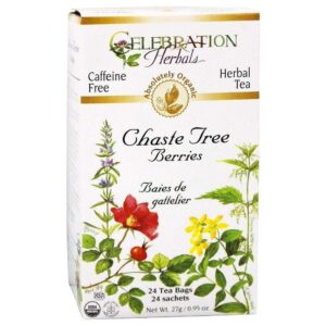 Celebration Herbals Organic Chaste Tree Berries Tea, 24 Bags - Image 1