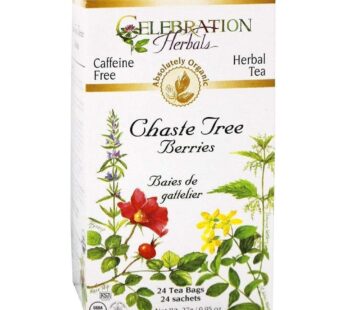 Celebration Herbals Organic Chaste Tree Berries Tea, 24 Bags