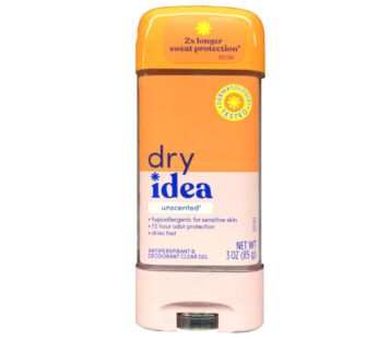 Dry Idea Advanced Dry Unscented Antiperspirant and Deodorant Clear Gel, 3 Ounce (Pack of 6)