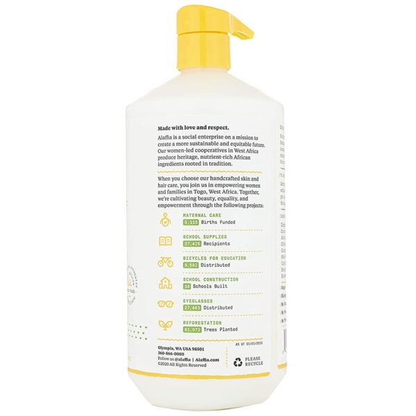 Alaffia Everyday Coconut Conditioner, Normal to Dry Hair, Moisturizing Support of Scalp and Hair with Ginger, Coconut Oil, and Shea Butter, Fair Trade - Image 2