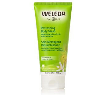 Weleda Refreshing Citrus Body Wash, 6.8 Fluid Ounce, Gentle Plant Rich Cleanser with Lemon Peel and Sesame Seed Oils