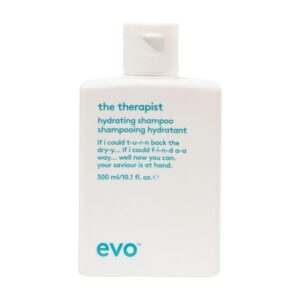 EVO The Therapist Hydrating Shampoo - Hydrates, Strengthen and Softens Whilst Improving Shine - Protects Colour Treated Hair, Helps to Detangle - 300m - Image 1