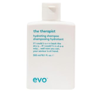 EVO The Therapist Hydrating Shampoo – Hydrates, Strengthen and Softens Whilst Improving Shine – Protects Colour Treated Hair, Helps to Detangle – 300m