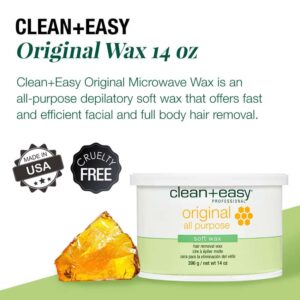 Clean + Easy Original Wax, All-Purpose Soft Hair Removal Wax, Great For Any Hair Type, 14 oz - Image 3