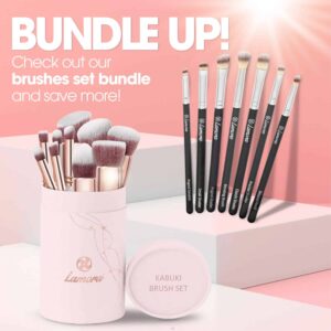 Kabuki Makeup Brush Set - Foundation Powder Blush Concealer Contour Brushes - Perfect for Liquid, Cream or Mineral Products - 10 Pc Collection with Pr - Image 6