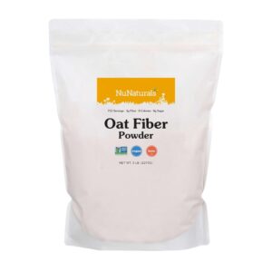 NuNaturals Oat Fiber Powder, All Natural Non-GMO, Supports Digestive Health, 5 lbs - Image 1