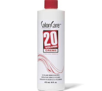 Salon Care 20 Volume Creme Developer, Uniform Lift, Easy to Handle Cream Consistency, Stabilized Formula, 16 Ounce