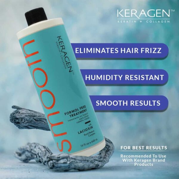 KERAGEN Brazilian Keratin Smoothing Treatment, Frizz Control for Dry Hair, Formaldehyde-Free, 16 Oz - Image 3