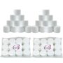 Beauticom 24 Pieces 7G/7ML (0.25oz) WHITE Sturdy Thick Double Wall Plastic Container Jar with Foam Lined Lid for Scrubs, Oils, Salves, Creams, Lotions